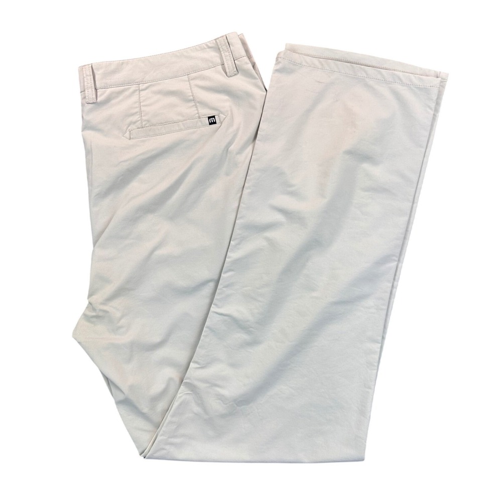 Travis Mathew Open To Close Mens 40x34 Khaki Performance Chino Golf Pants